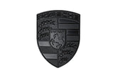 Porsche Crest Emblem Badge - Blacked Out Metal - Performance SpeedShop